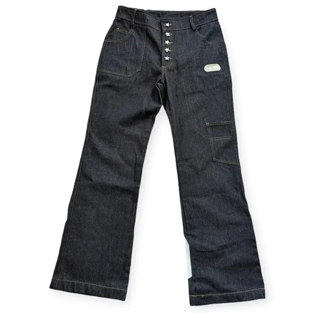 La Fam X Dutreuil Paris Jeans Logo Screenprint Streatwear Indie Sleeze